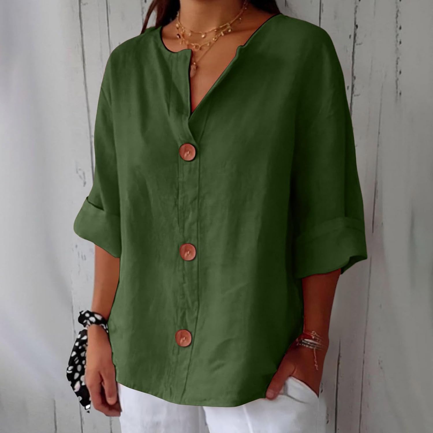 Lunaria™ | Camisa de algodão-linho