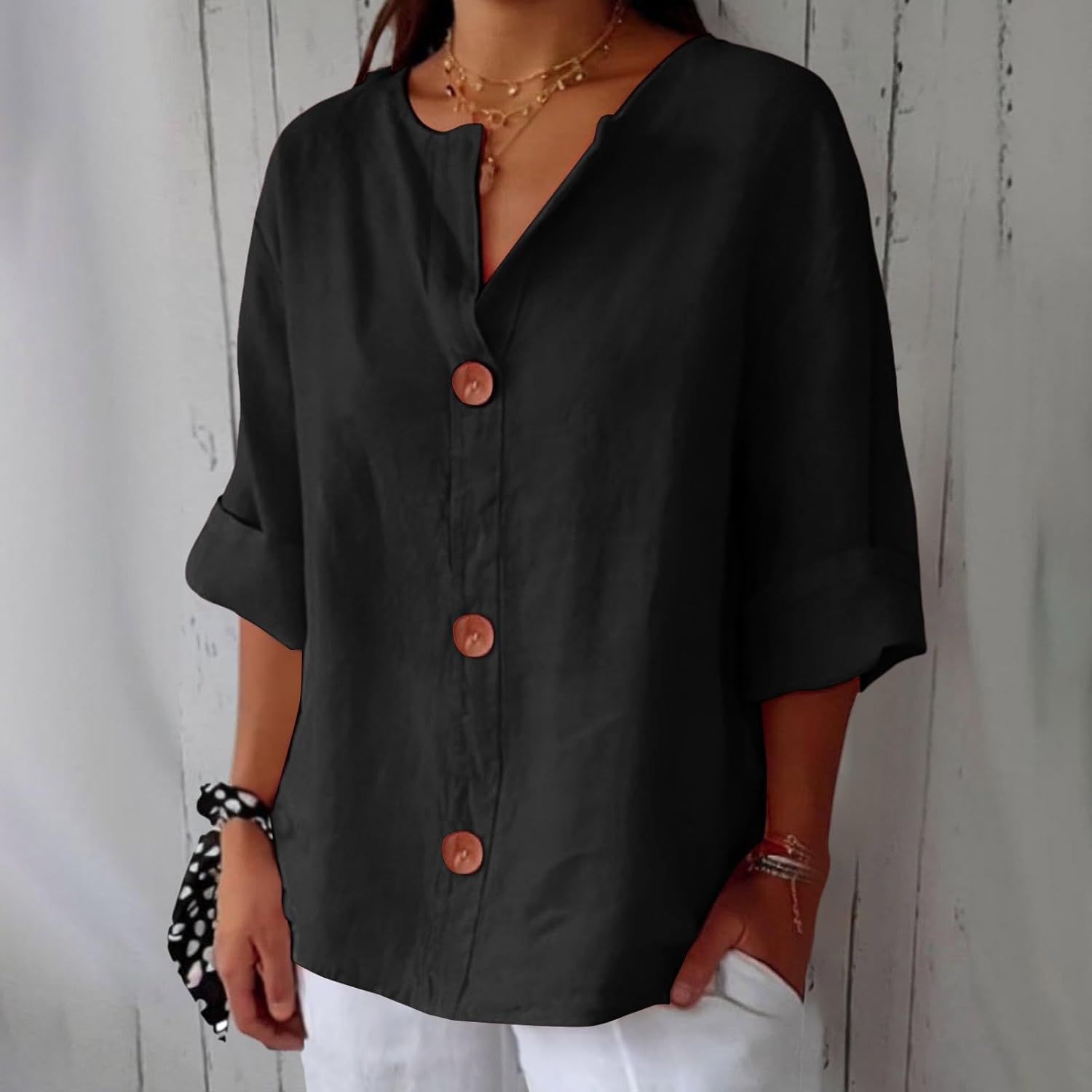 Lunaria™ | Camisa de algodão-linho