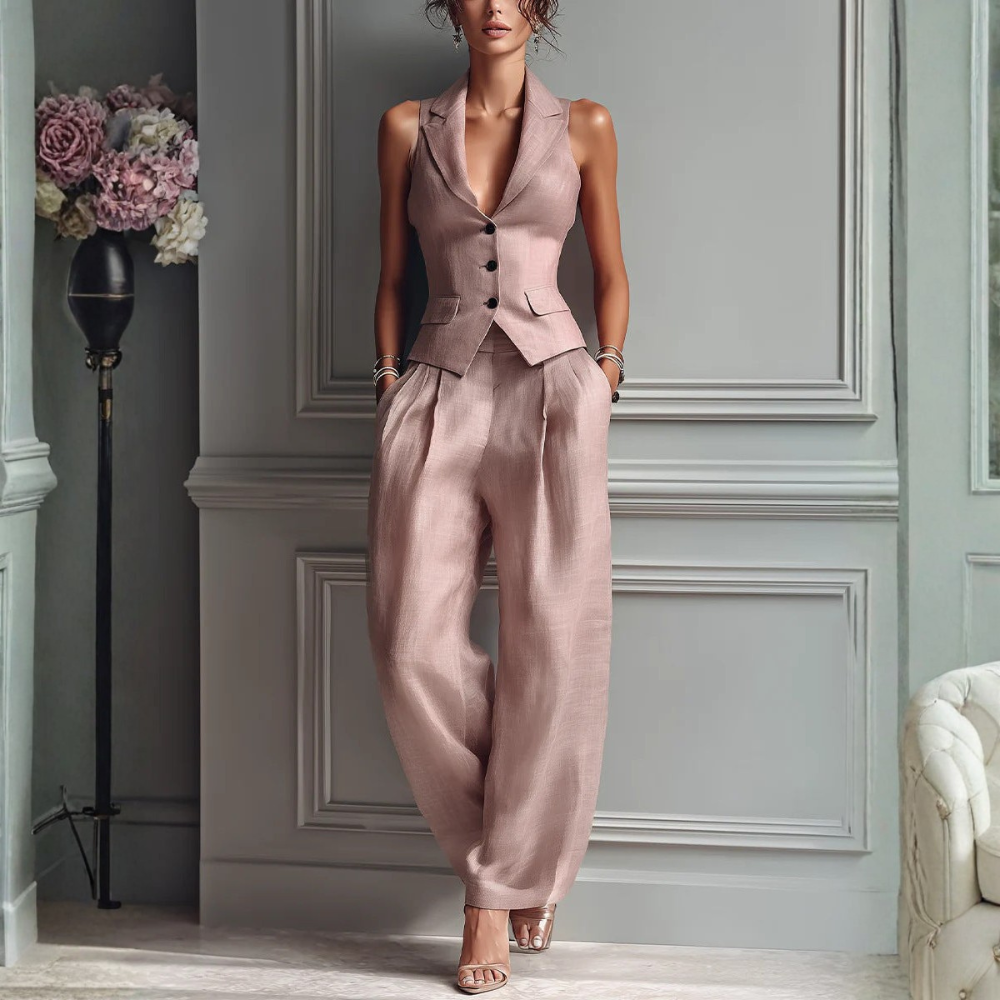 CONJUNTO ELEGANTE DE DUAS PEÇAS PARA MULHERES