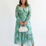 Camille | Vestido Maxi Florido com Mangas Longas