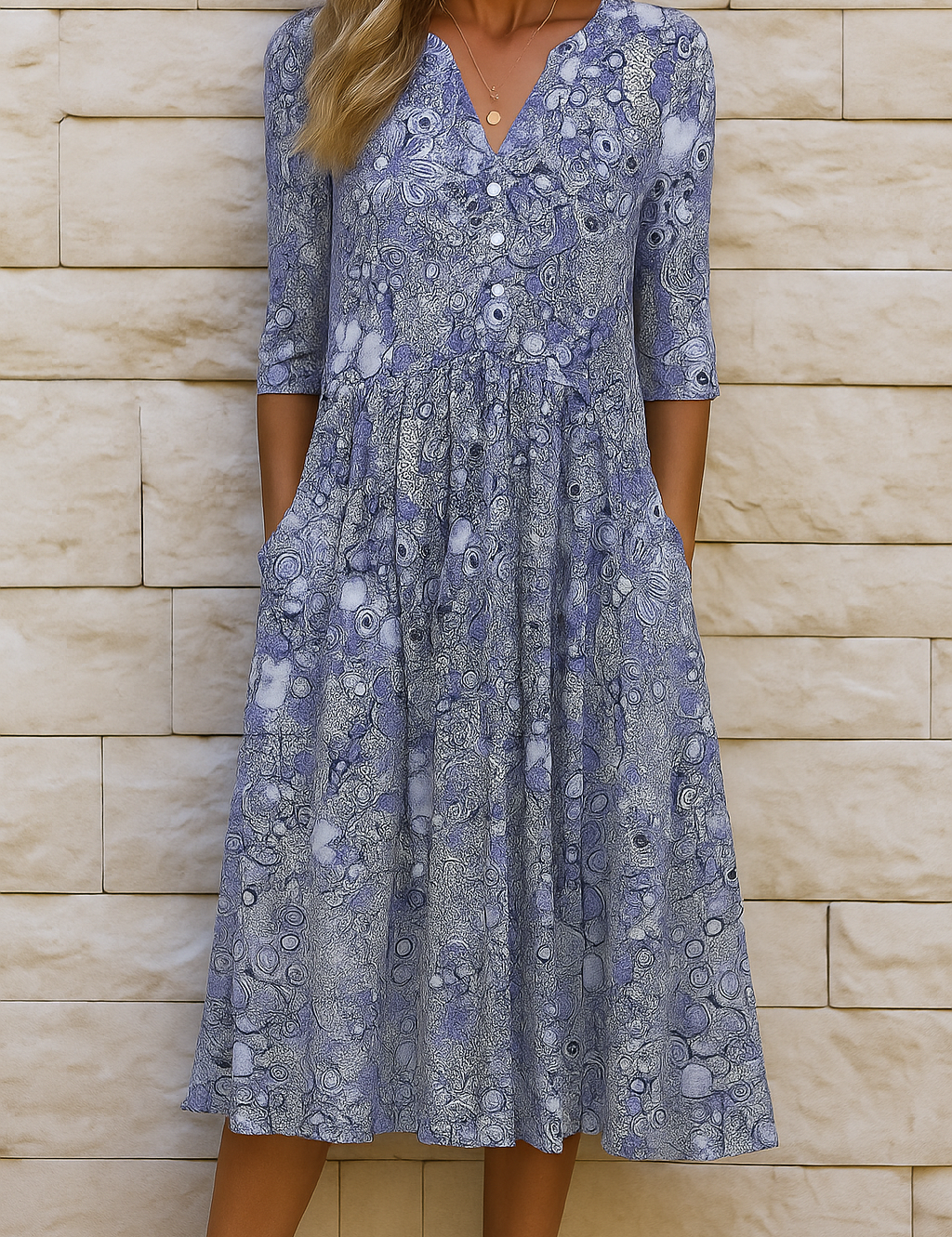 OLIVIA | VESTIDO ELEGANTE COM DECOTE EM V