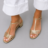 Allegra | Sandálias Douradas Elegância Quotidiana