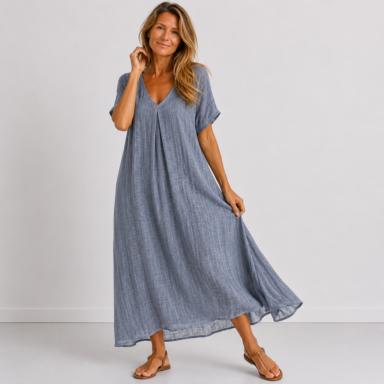 Violette - Vestido longo fluido