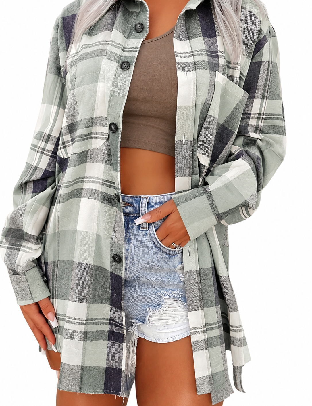 CAMISA DE VERÃO DE MANGA LONGA