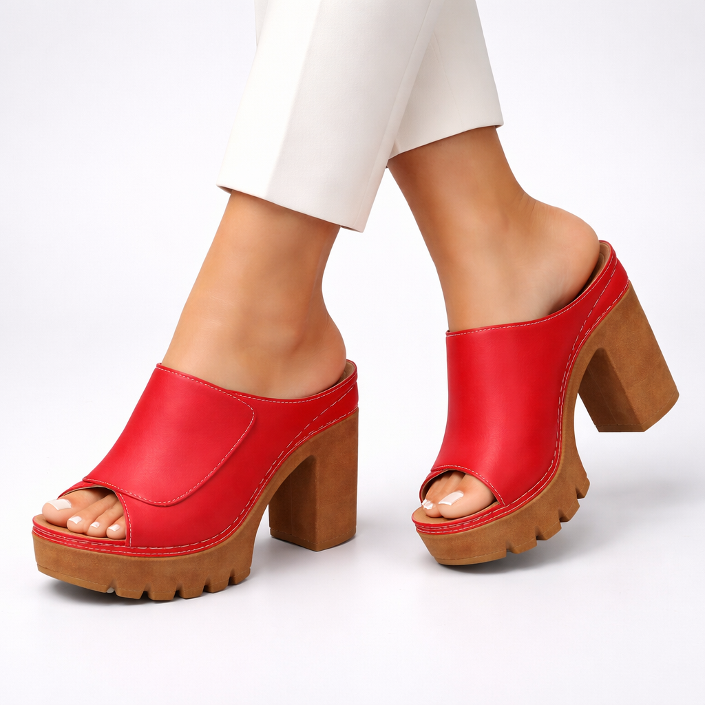 Mizella | Sandálias de Plataforma Elegantes com Salto Grosso