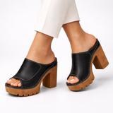 Mizella | Sandálias de Plataforma Elegantes com Salto Grosso