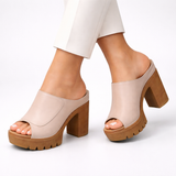 Mizella | Sandálias de Plataforma Elegantes com Salto Grosso
