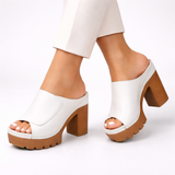 Mizella | Sandálias de Plataforma Elegantes com Salto Grosso