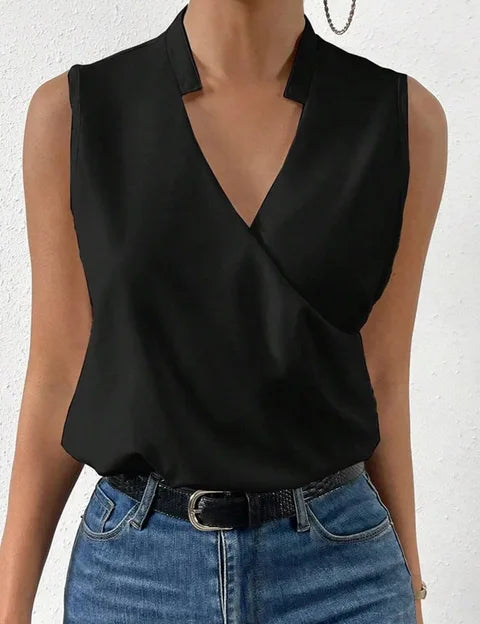 Salete - Top suave com decote em V