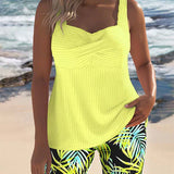Daphne™ | Calções de tankini de canalé brilhante