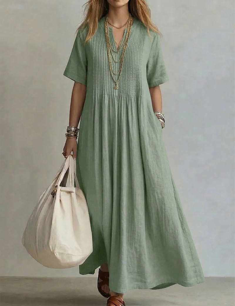 Nádia | Vestido Plissado