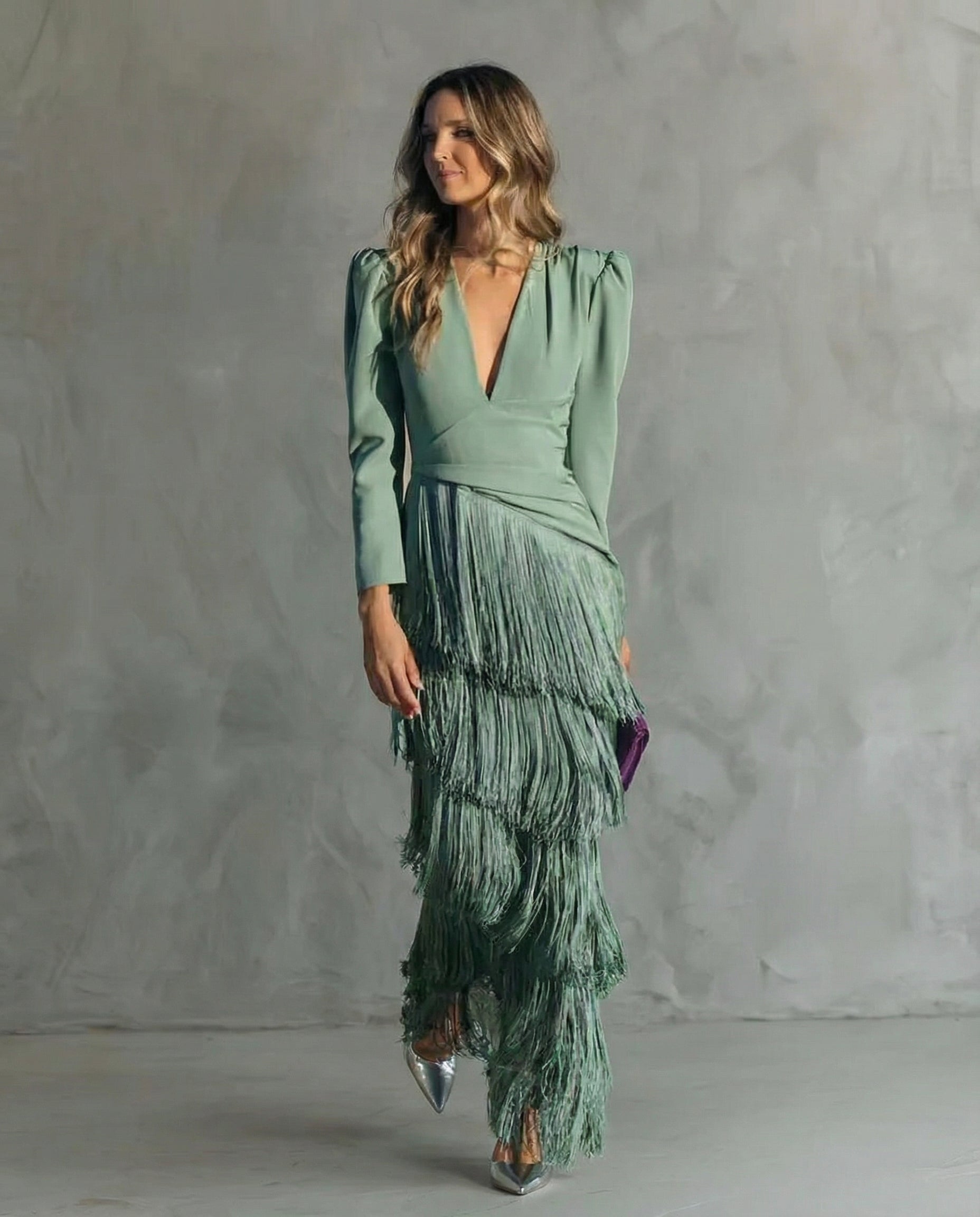Chiara | Vestido Elegante com Franjinhas