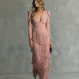 Chiara | Vestido Elegante com Franjinhas