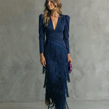 Chiara | Vestido Elegante com Franjinhas