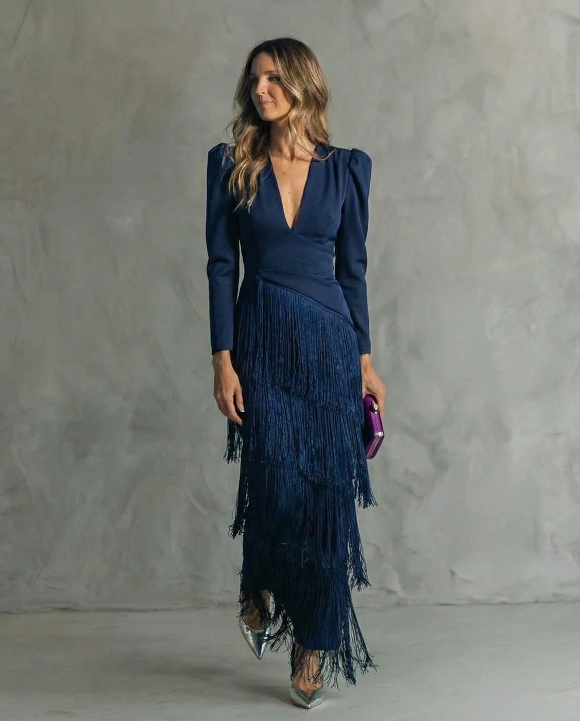 Chiara | Vestido Elegante com Franjinhas