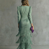 Chiara | Vestido Elegante com Franjinhas