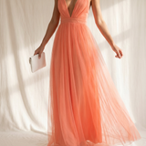 Ginevra | Maxi Vestido Luce Corallo