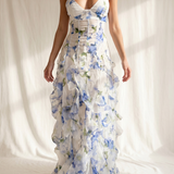 Uri | Vestido Midi Floral com Rendas