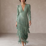 Chiara | Vestido Elegante com Franjinhas