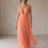Ginevra | Maxi Vestido Luce Corallo