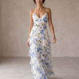 Uri | Vestido Midi Floral com Rendas