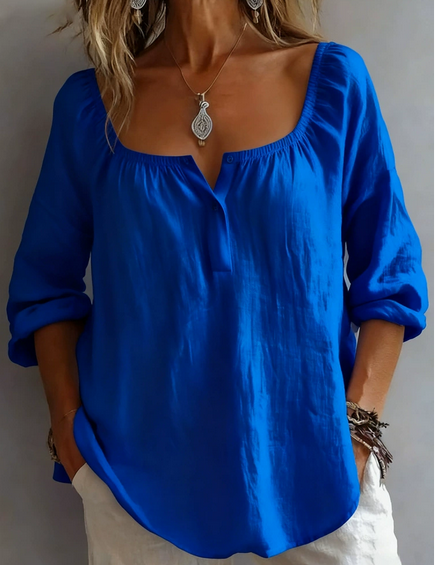 Sherri™ | Blusa elegante com decote quadrado