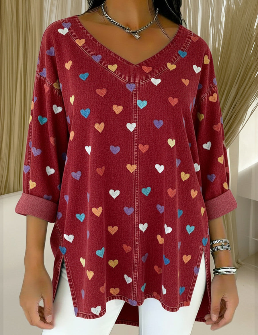 Soraya™ | Top em denim decote em V