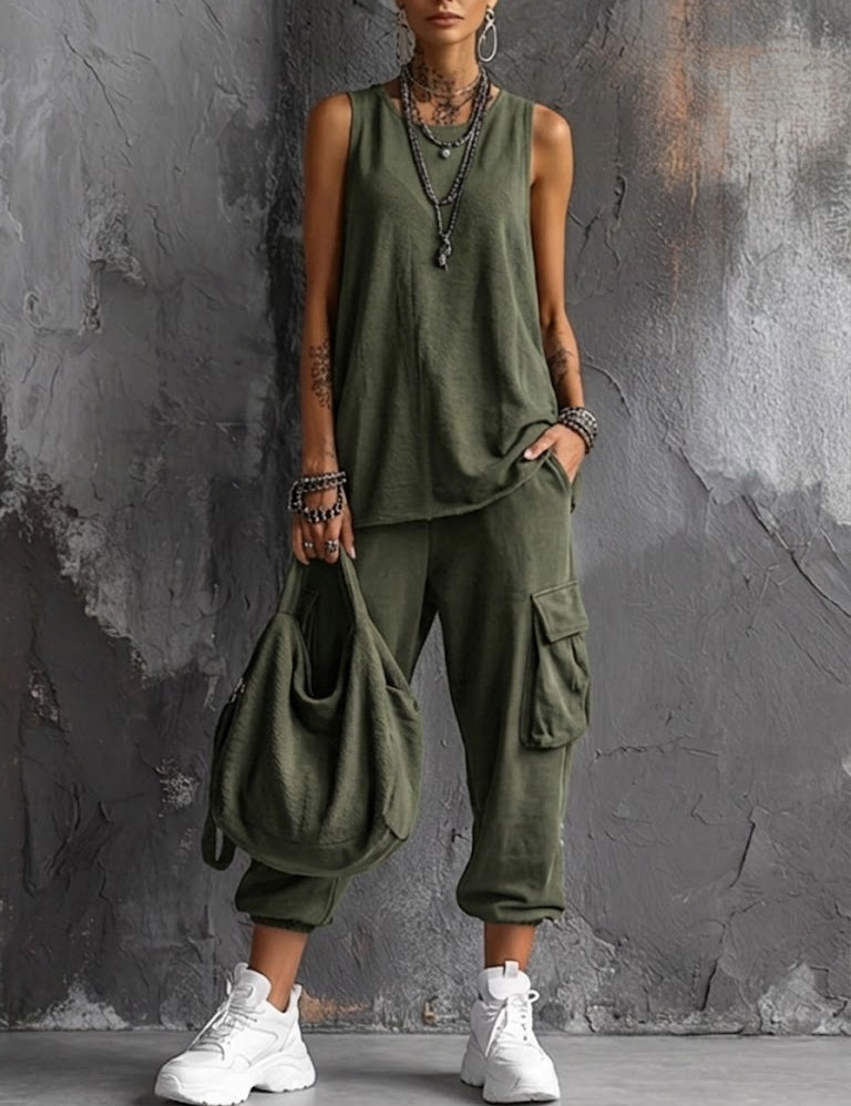 Valentina | Conjunto Casual Mole com Bolsos